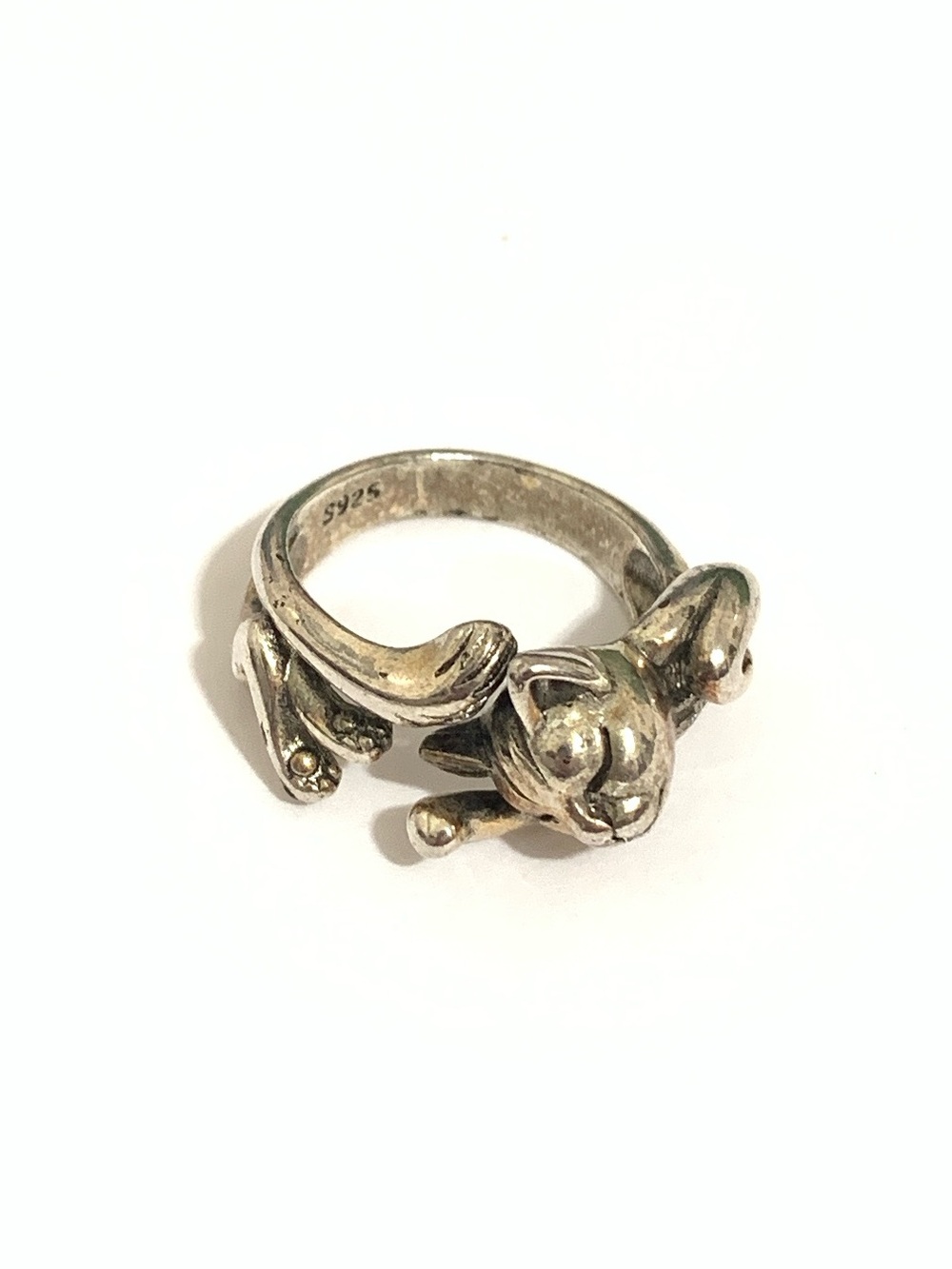 Cat Wrap Ring - Silver Animal Motif